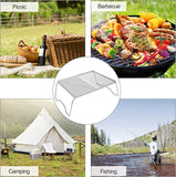 Folding Campfire Grill Grate and Griddle,Stainless Steel Camp Fire Cooking Racks for Outdoor Camping Cooking,16.5 * 12.5"