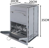 Camping Stove Portable Grill Foldable Wood Twig Burning Fire Pit Campfire