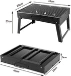 Portable Barbecue Charcoal Grill Stainless Steel Folding