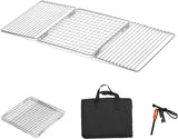 Portable Camping Grill Grate, 304 Stainless Steel Camp Fire Cooking Racks